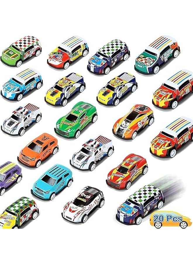 20 Mini Cars Friction Powered Kids Toy Cars, Carnival Prizes, Classroom Prizes, Ages 3+