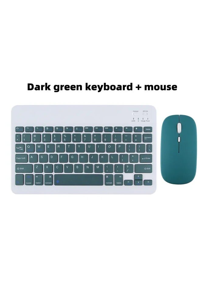 Wireless Keyboard and Mouse Combo Bluetooth Keyboard Mouse Set with Rechargeable Battery Green