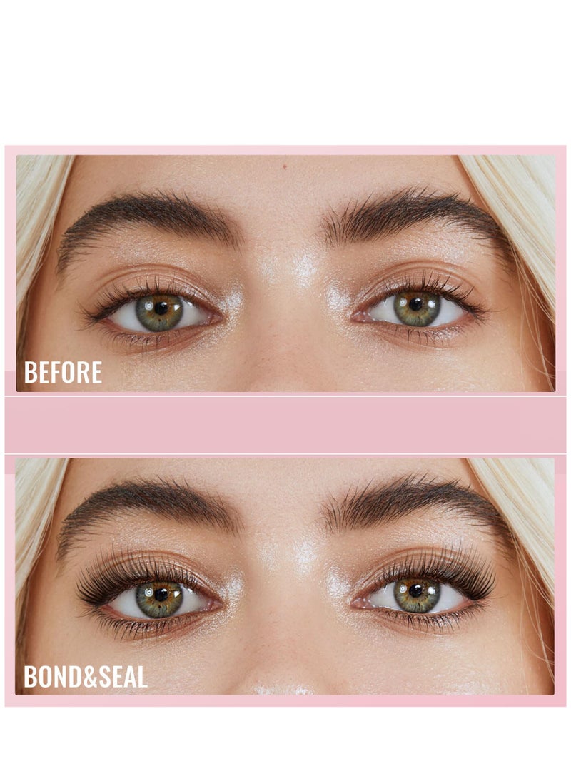 Lash Bond and Seal Waterproof, Cluster Lash Glue for Cluster Eyelash Extensions, Strip Eyelash Bond and Seal Waterproof with Strong Hold And Latex Free for All Day Wear