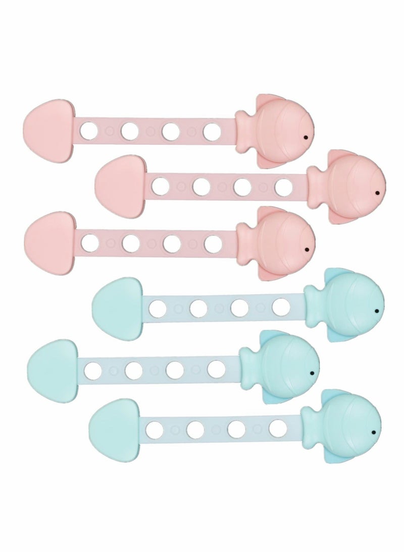 6-Piece Baby Safety Locks With Adjustable Strap And Latch System