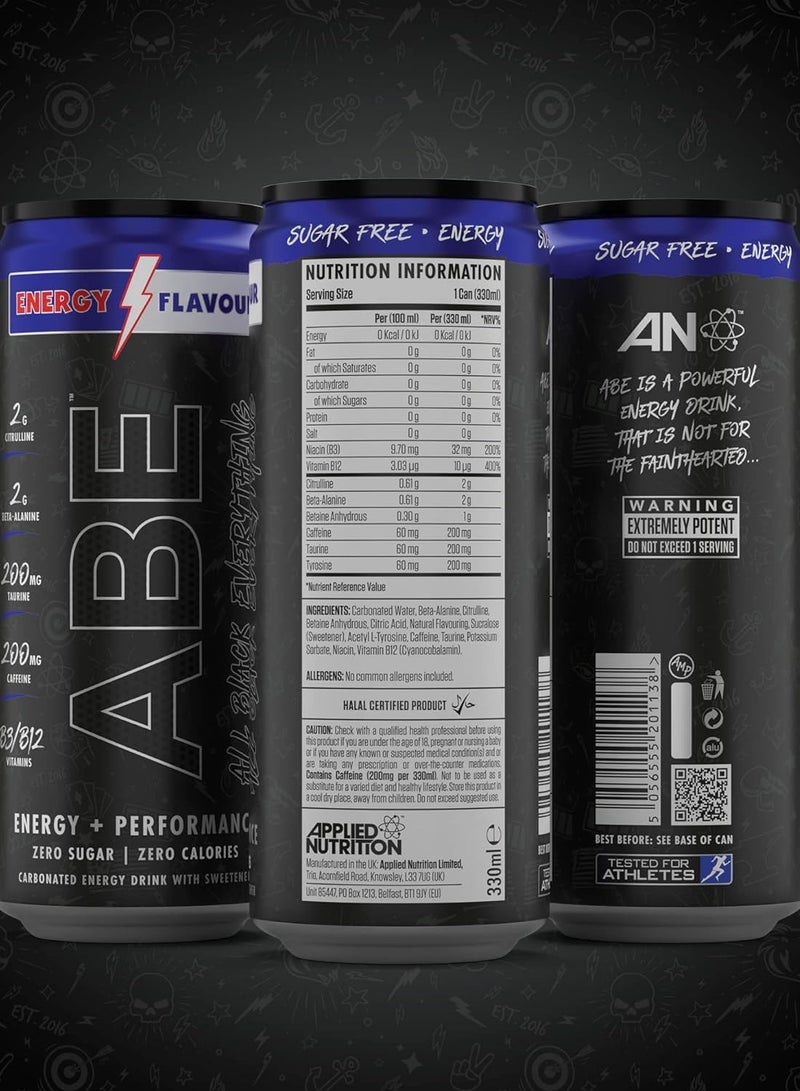 Abe Energy + Performance Energy Flavor 330Ml Pack Of 12