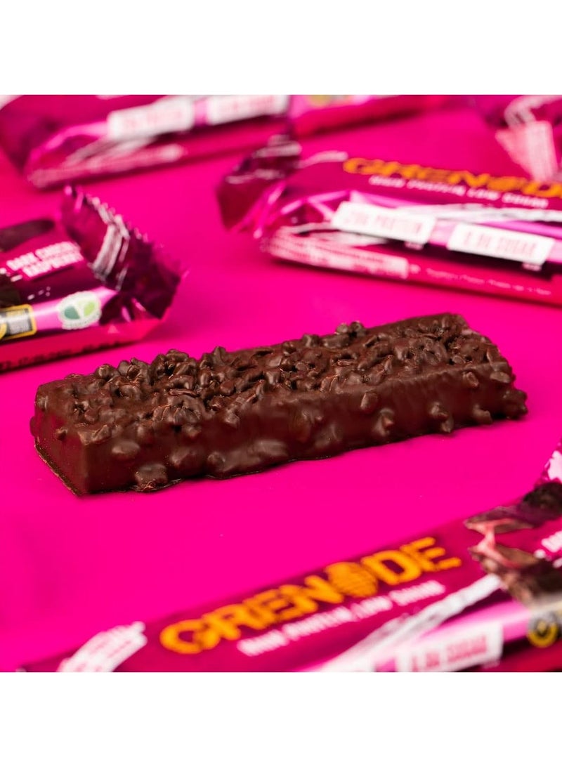 Grenade High Protein Bar Dark Chocolate Raspberry 60g Pack OF 12