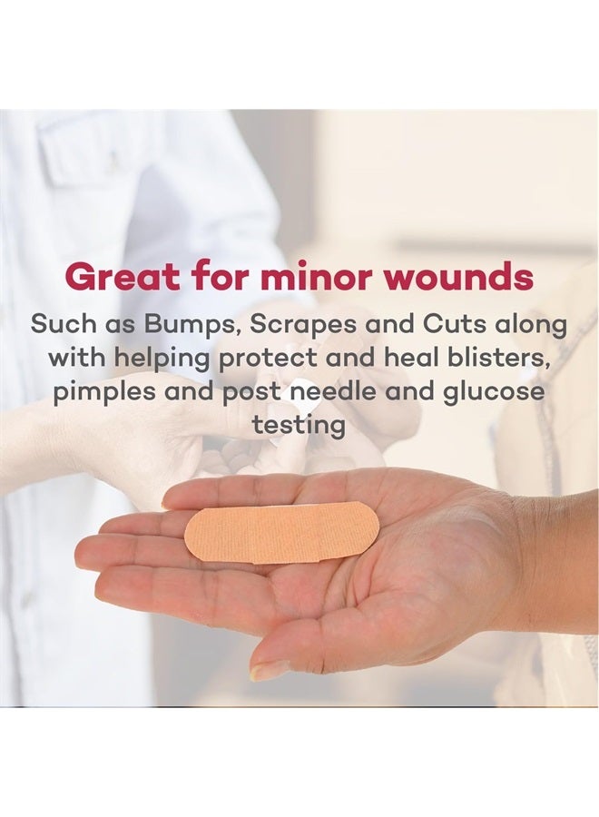 Sterile Flexible Fabric Adhesive Bandages – 1x3 Inch – 100/Box - Breathable First Aid Strip Pack - Soft Stretch Wound Patch for Medical, Emergency Kits & Clinic