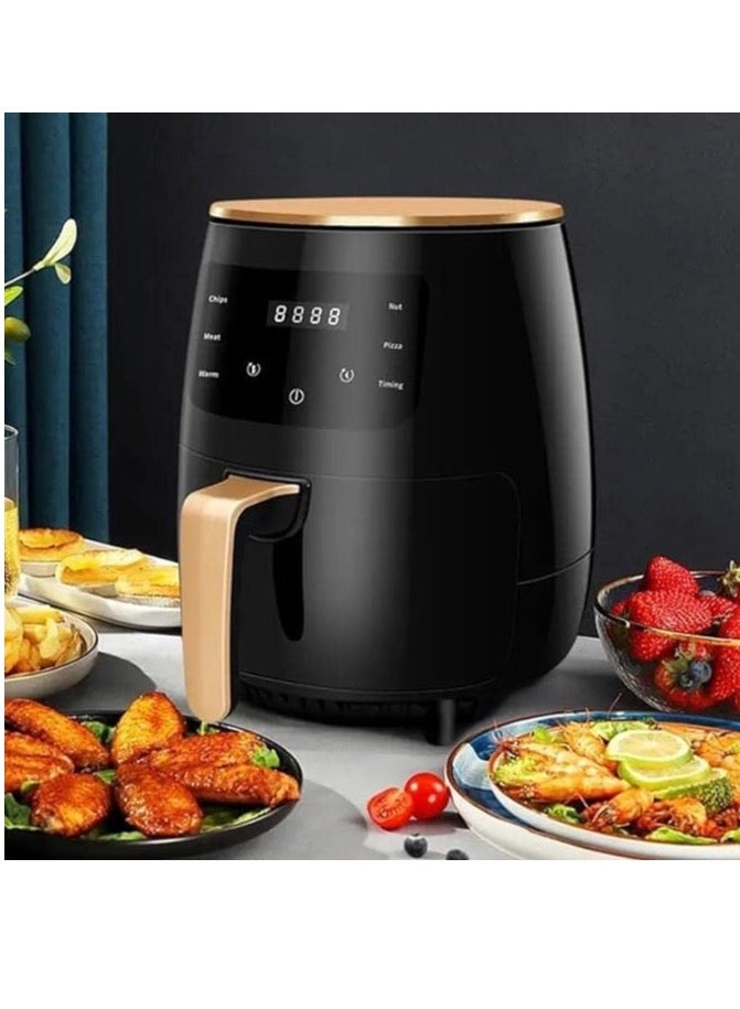 Lotus rose air fryer 4.5L 1400W Touch Screen Version Air Fryer For Party And Home Black