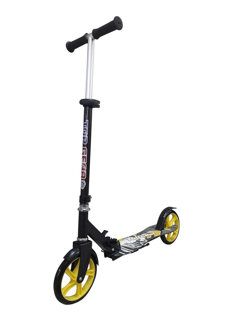 Top Gear Kick Scooter TG 9020 for Kids Ages 5+ with Weight Capacity 60kgs Foldable - 2 Wheels Scooter and Adjustble Height - Yellow