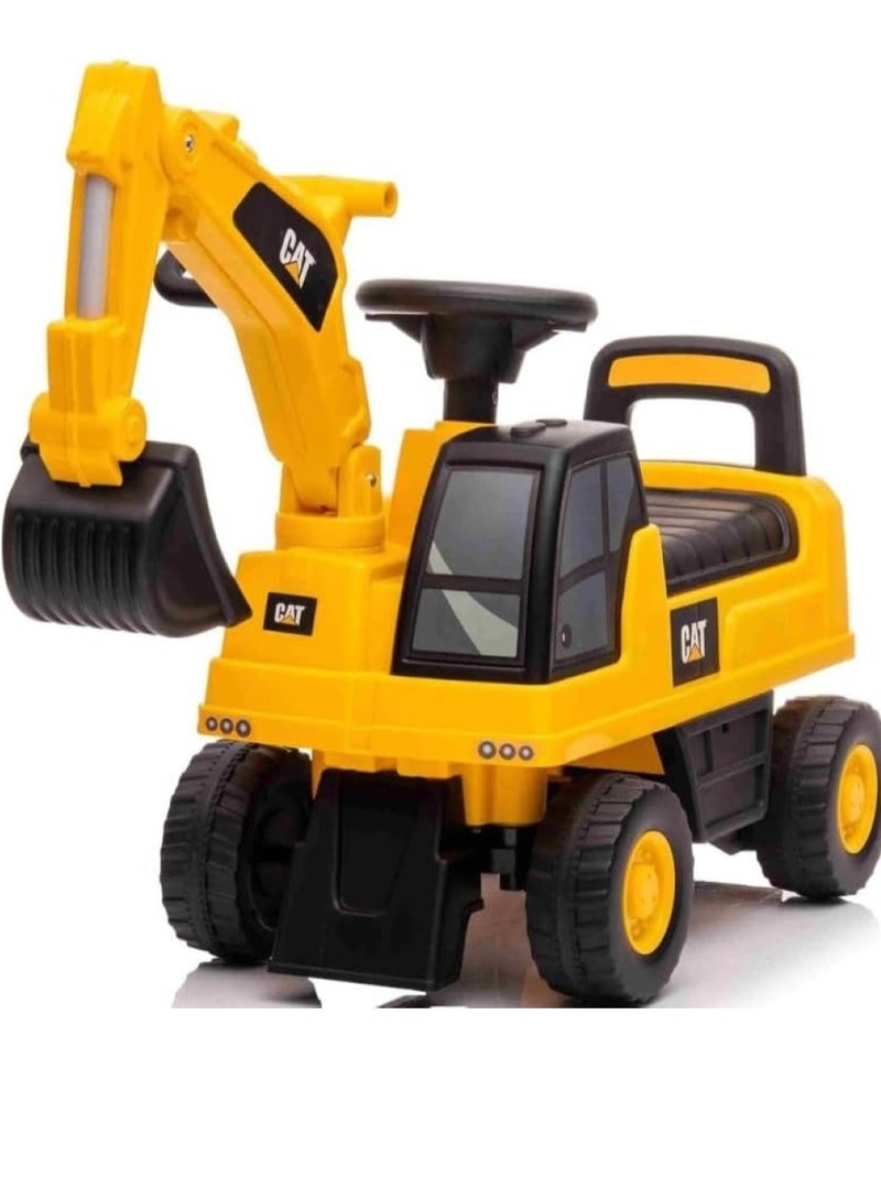 Kids CAT Excavator Construction Ride On - Yellow