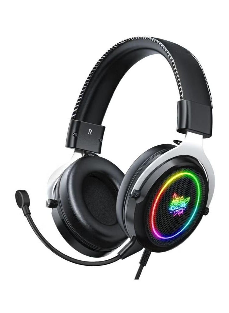 ONIKUMA X10 RGB Wired Gaming Headset with Detachable Mic
