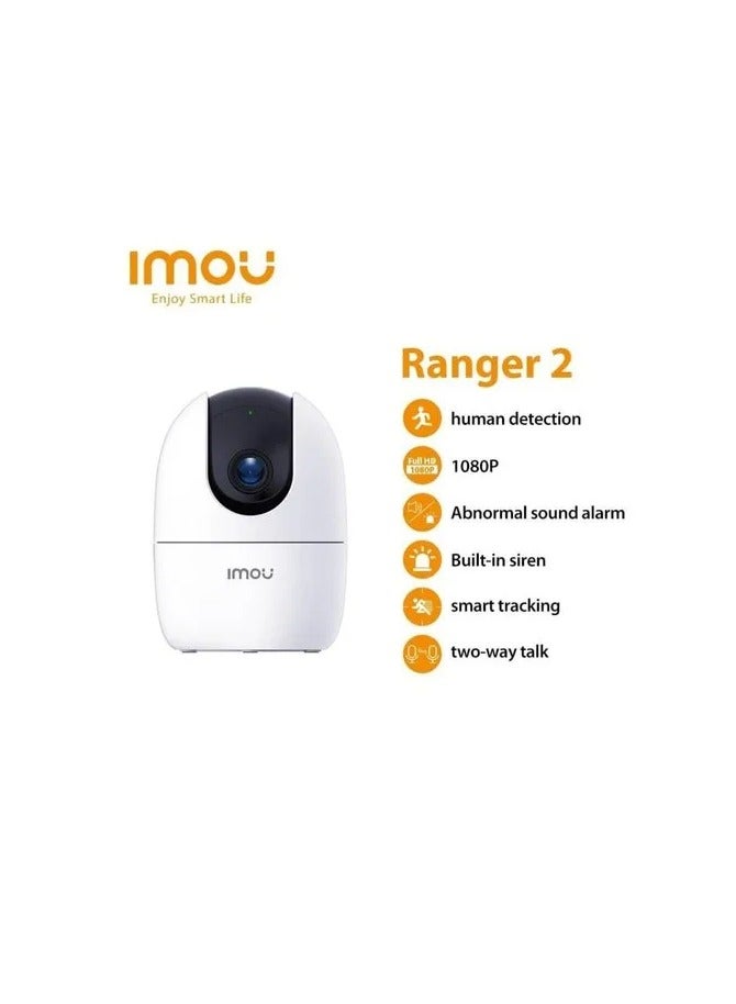 IMOU Ranger 2 1080P,  H.265 Wi-Fi Pan & Tilt Camera Wi-Fi camera indoor 1080P camera for home baby monitor, pet monitor & surveillance camera. Pan & Tilt Wide Coverage 1080P