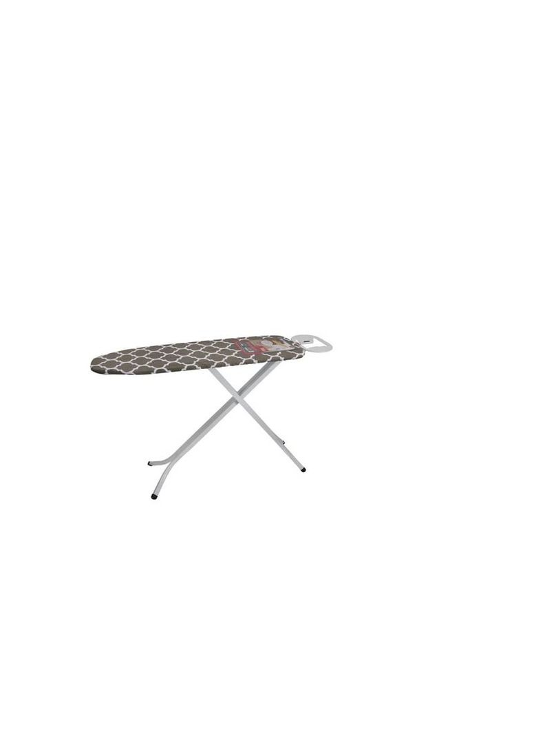 Perfect Flow Foldable Ironing Board With Heat Resistant Cover And Steam Iron Rest Multicolour 120x38cm