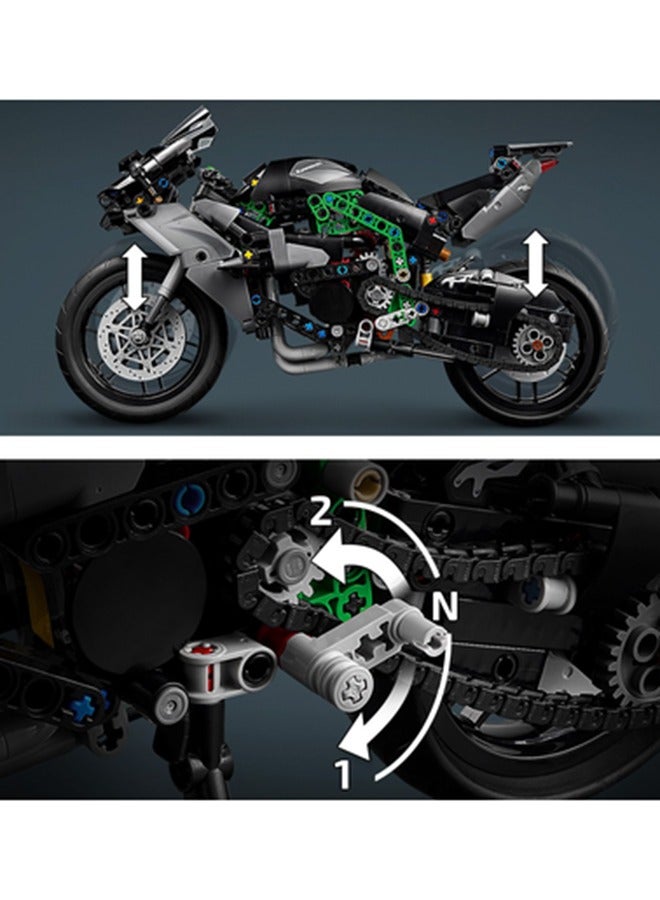 42170 Technic Kawasaki Ninja H2R Motorcycle Toy, Vehicle Gift for Kids, Collectible Building Set for Boys and Girls Aged 10 and Over, Scale Model Kit for Independent Play