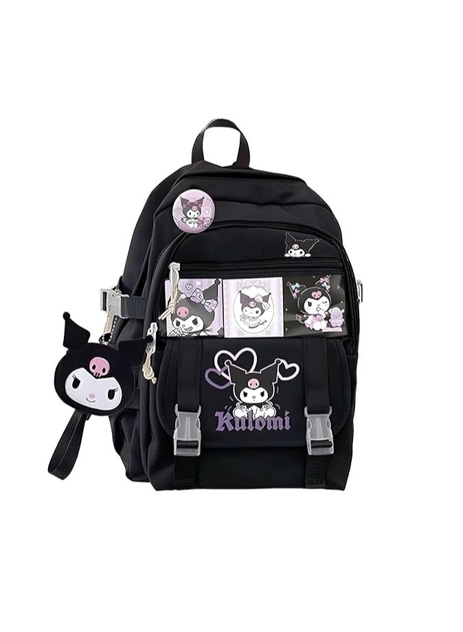 Kuromi Backpack Anime Schoolbag  for School Student Anime Cinnamoroll Melody Cartoon Trip 3D Printed Bag Girls Gift