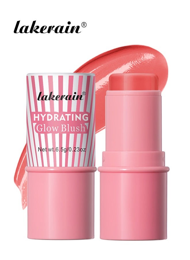 Hydrating Glow Blush -Cheeks & Lips and Eyes, 3  in 1 Creamy blush,Moisturizing and Delicate Long Lasting Makeup Retention#03