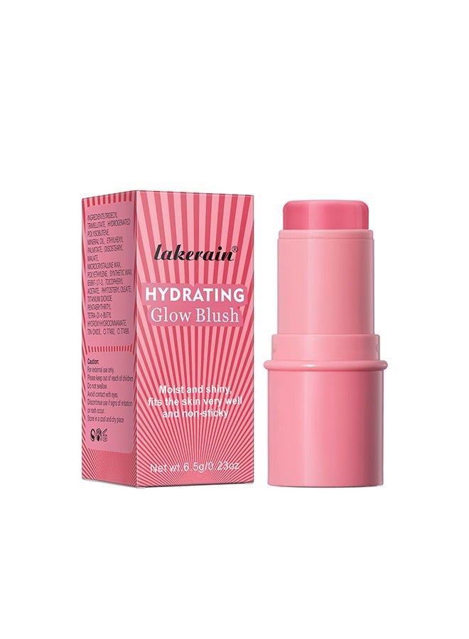 Hydrating Glow Blush -Cheeks & Lips and Eyes, 3  in 1 Creamy blush,Moisturizing and Delicate Long Lasting Makeup Retention#03