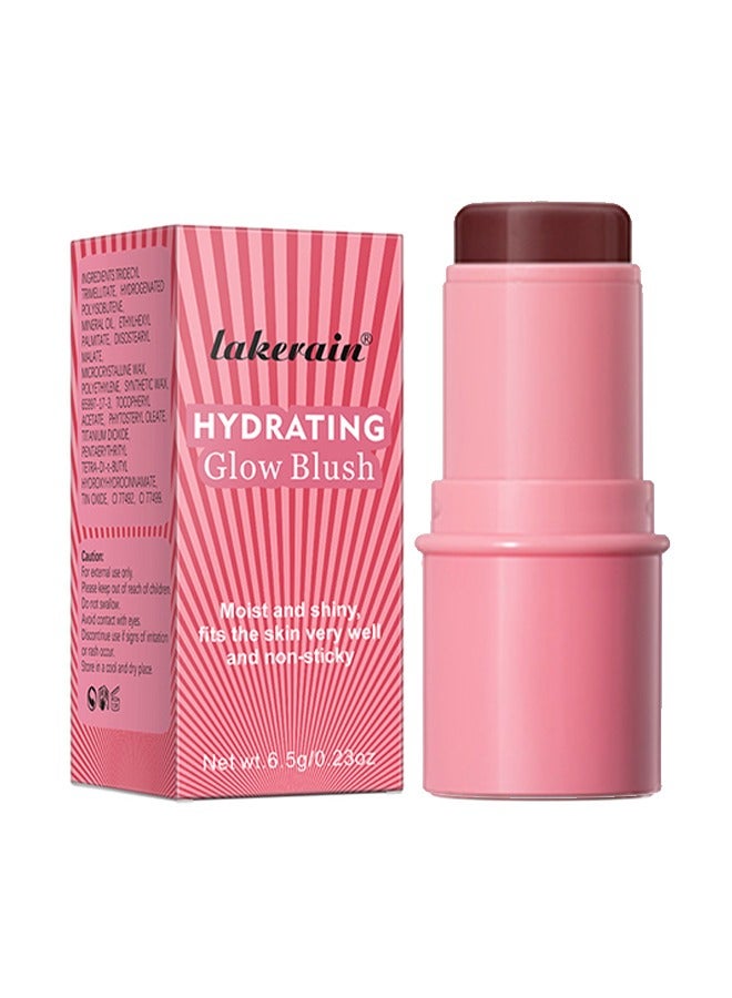 Hydrating Glow Blush -Face Multi Function Contour Beauty Wand - Lightweight Blendable Cream Bronzer Stick Makeup#05