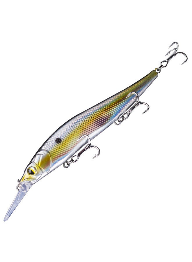 Jerkbaits for Bass with Treble Hook Medium Diving Minnow Fishing Lure Hard Artificial Bait Swing Bass Lure Jerkbait Fishing Gear 13.5cm 14.7g
