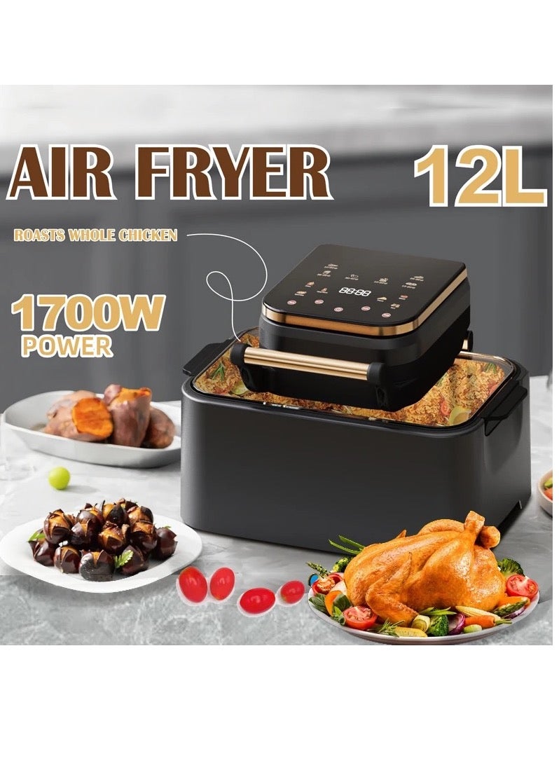 Lotus rose 12L Air Fryer Large Capacity Automatic Electric Fryer Household Intelligent Electric Oven 1700w