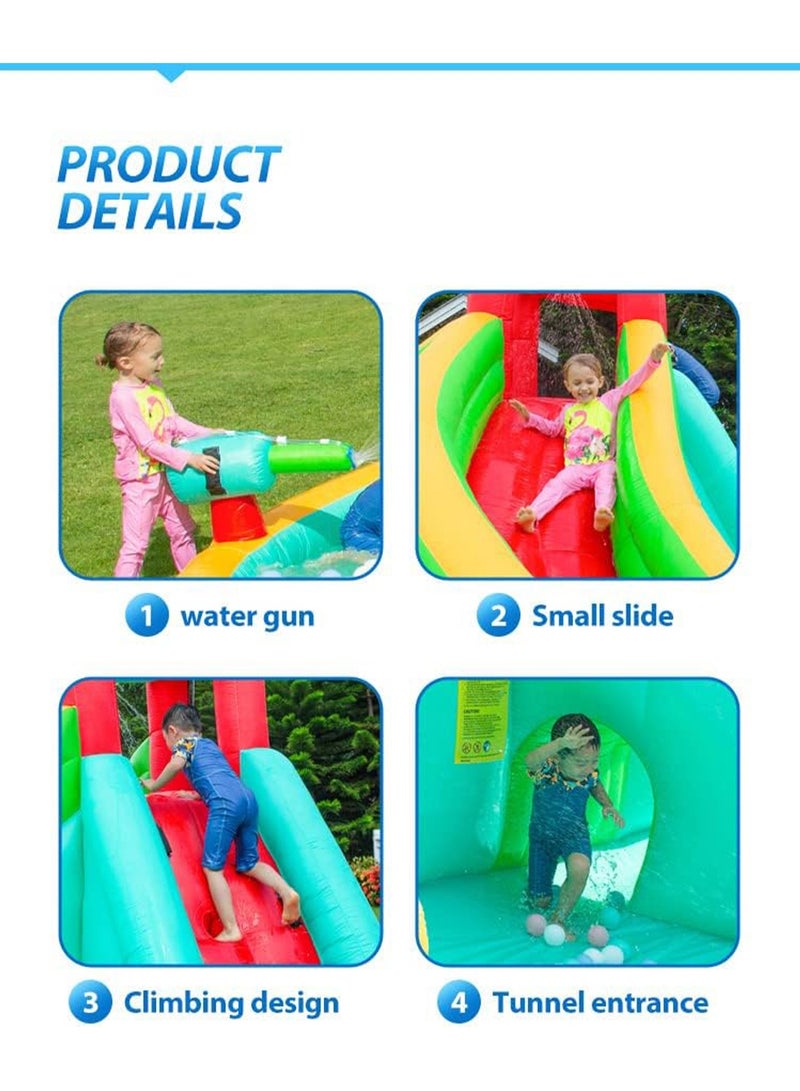 Inflatable Twin Water Slide with tunnel for Kids Outdoor Play