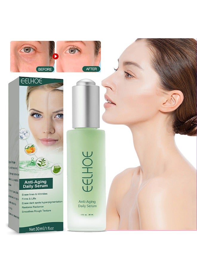Anti Aging Daily Serum- Advanced Deep Anti Wrinkle Serum, Hyaluronic Acid Serum for Face, Anti-Aging Brightening Face Serum, Anti-Dark Spots and Brightening Serum, Firming, Plumping, Repair, Moisturiz