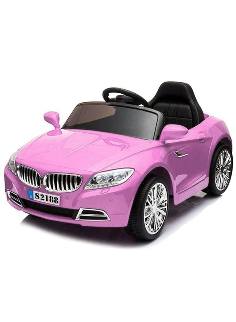 BMW Style Kids Ride-On Car - 12V - Pink