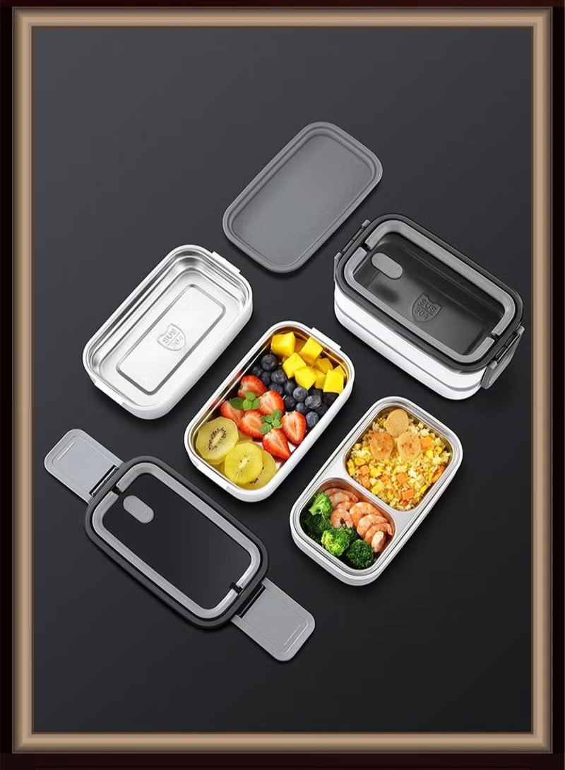 Stainless Steel Double Layer Lunch Box Leakproof Bento Box Portable Insulated Lunch Containers with Lunch Bag