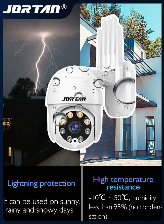 5 Antennas 12V Security Camera 2.4G Wifi Outdoor PTZ Surveillance Camera with Remote Control & Mobile Target Alarm & Intelligent Human tracking & Password Protection & Watermark & Lightning Protection