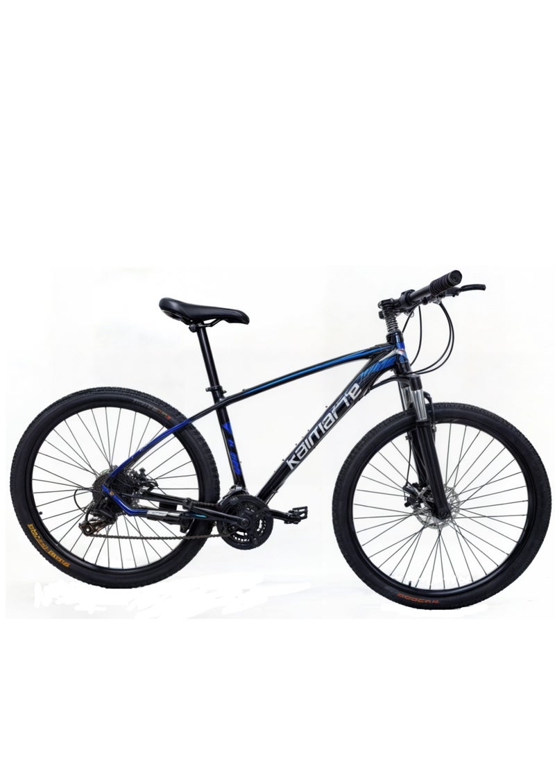 Mountain bike, 27.5 inches, 21 speed, frame Carbon Steel, Blue, Dual Dic Brake, Front Suspension