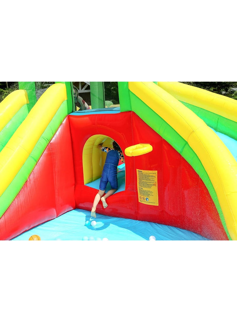 Inflatable Twin Water Slide with bouncer for Kids Outdoor Play