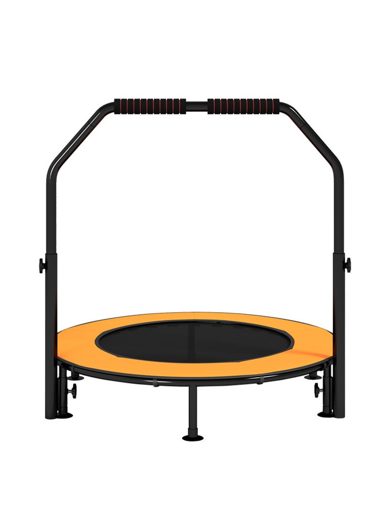 40 Inches Handrail Mini Trampoline Adult Children Indoor Fitness Rebounder with Adjustable Handle