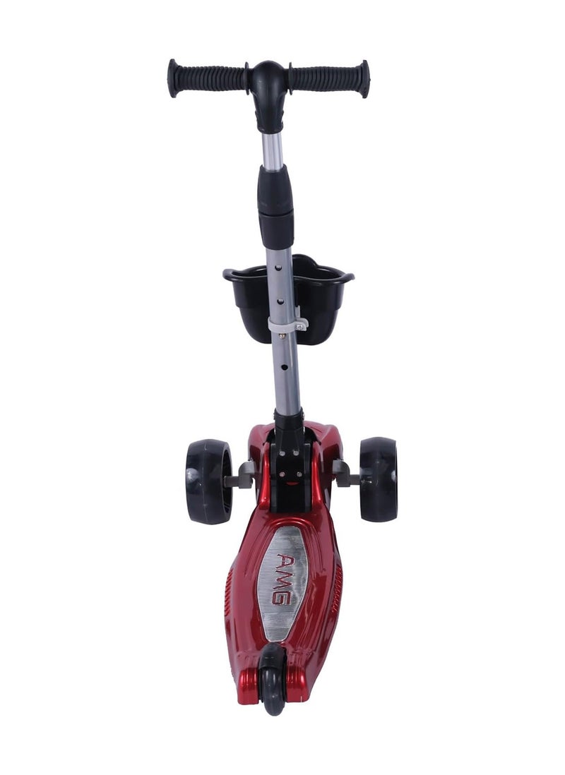 Top Gear Kick Scooter TG 646 for Kids Ages 3-10 - Foldable - 3 Wheel Scooter and Adjustble Height - Red