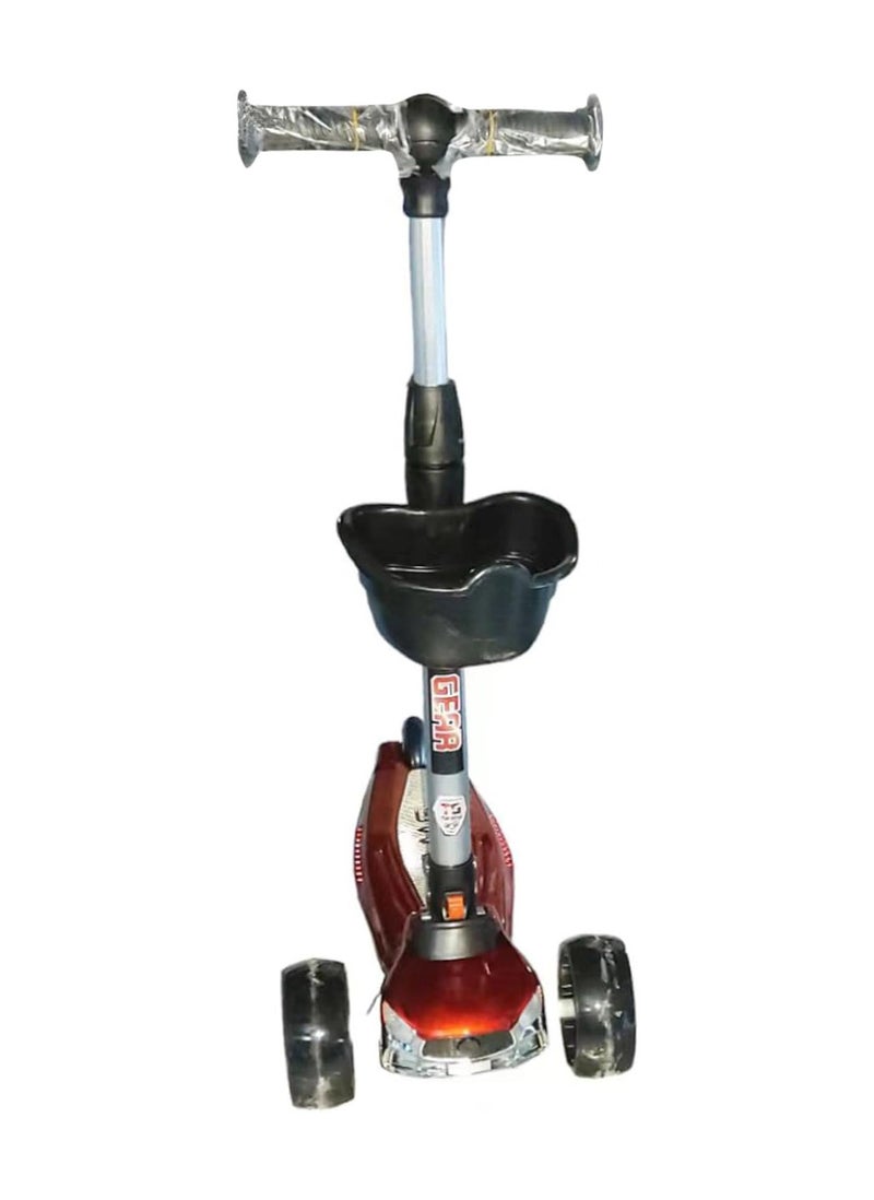 Top Gear Kick Scooter TG 646 for Kids Ages 3-10 - Foldable - 3 Wheel Scooter and Adjustble Height - Red