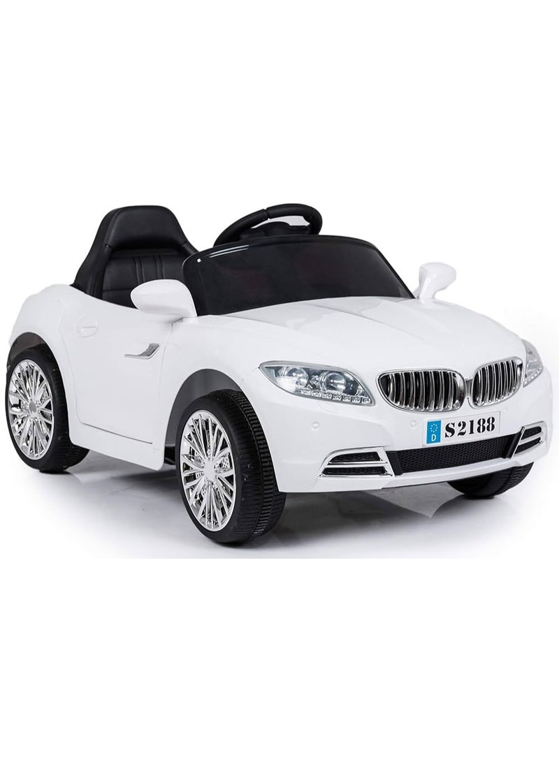 BMW Style Kids Ride-On Car - 12V - White