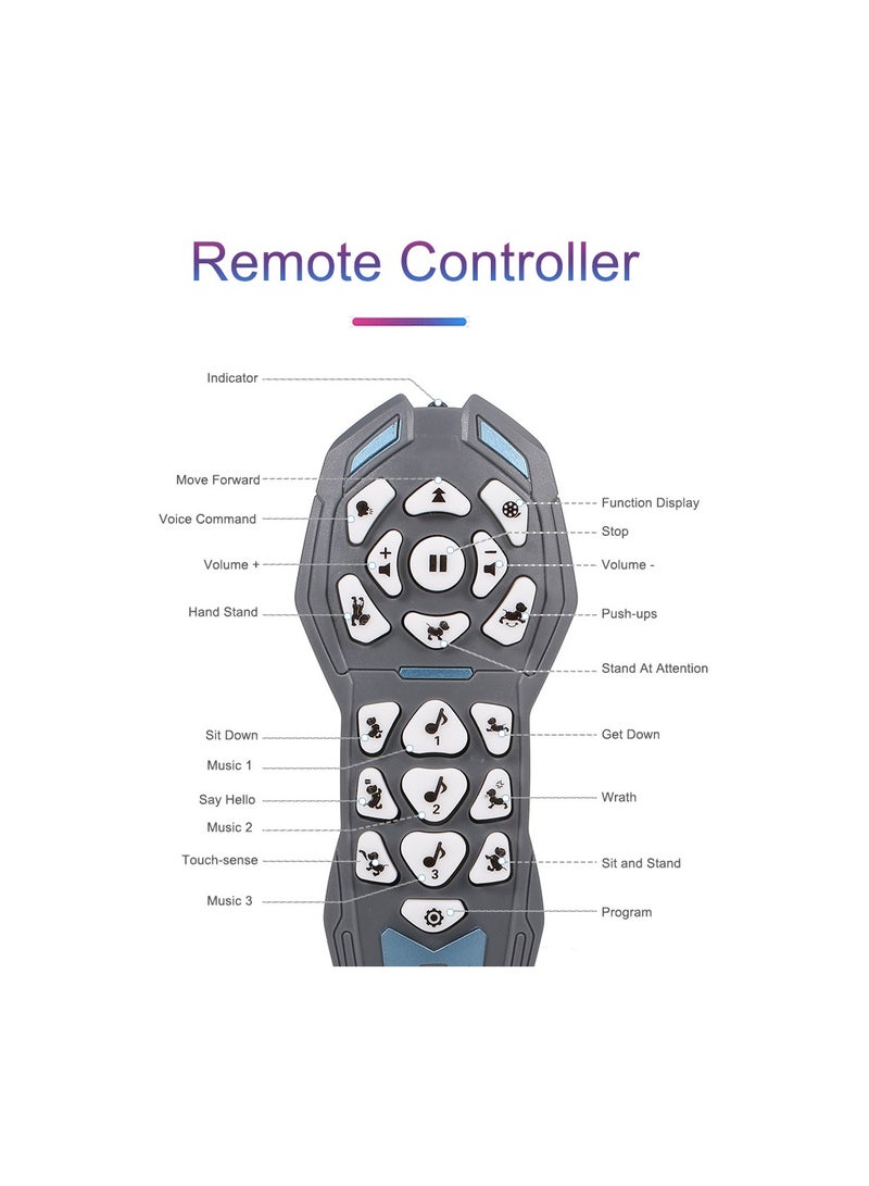 LE NENG TOYS K16A Electronic Pets Robot Dog Stunt Dog Voice Command Programmable Touch-sense Music Song Toy for Kids Birthday Gift