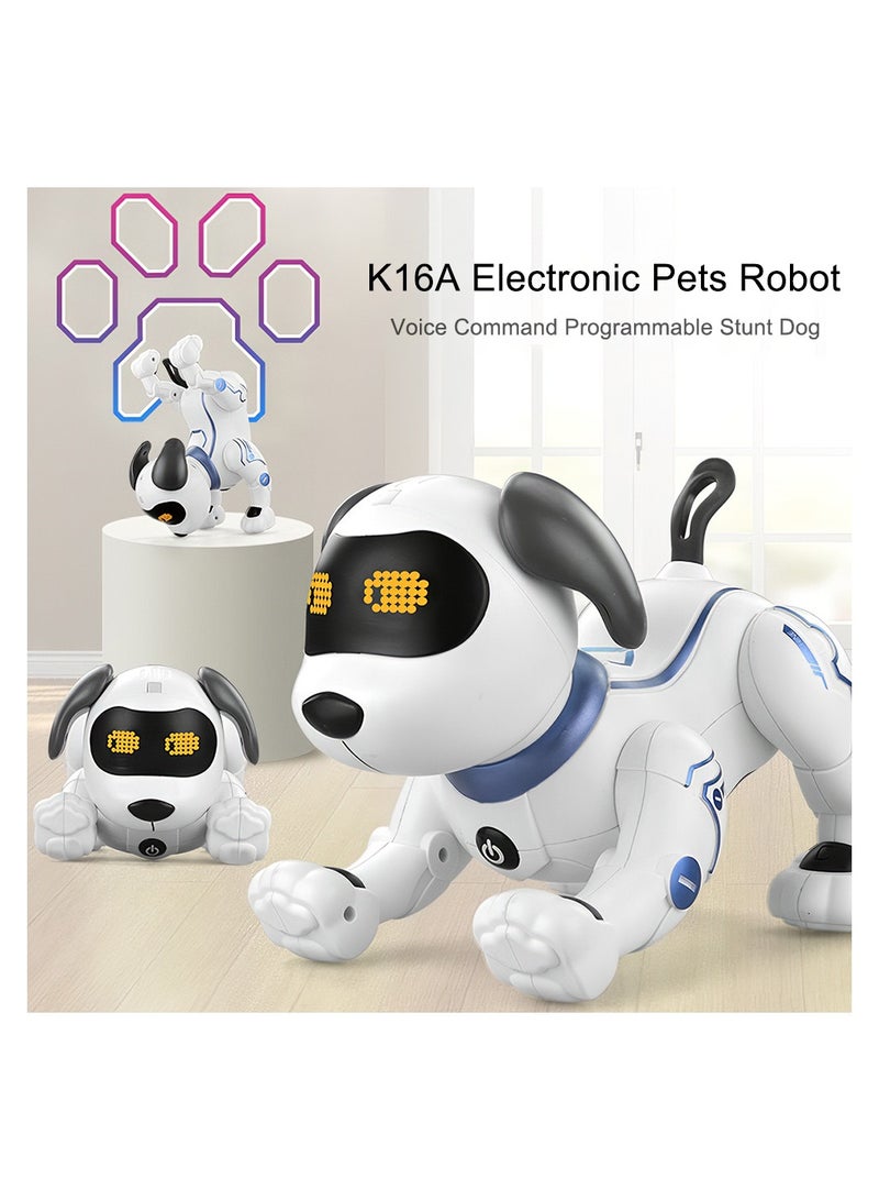 LE NENG TOYS K16A Electronic Pets Robot Dog Stunt Dog Voice Command Programmable Touch-sense Music Song Toy for Kids Birthday Gift