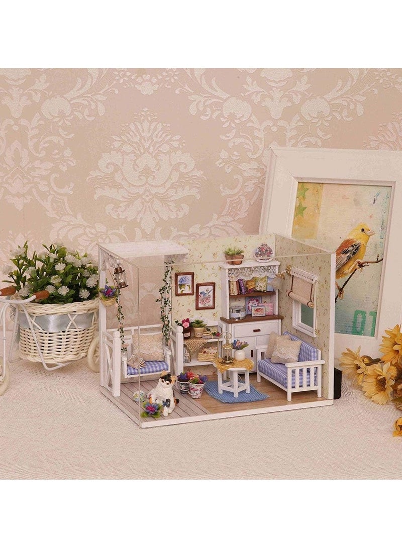 DIY Dollhouse,DIY Miniature Dollhouse Kit Realistic Mini 3D Wooden House Room Handmade Toy