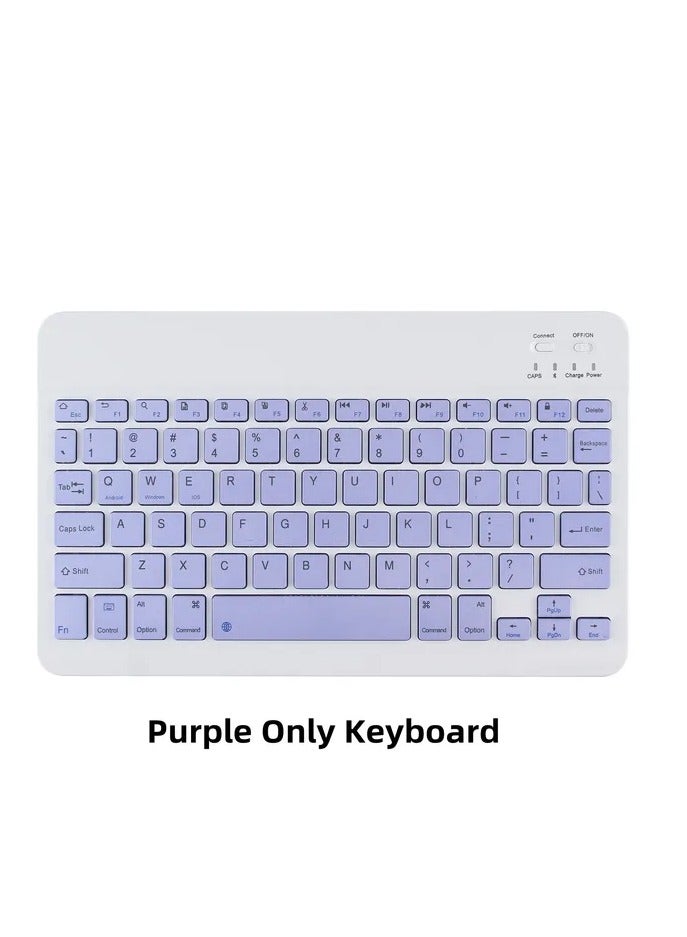 Wireless Keyboard and Mouse Combo Bluetooth Keyboard Mouse Set with Rechargeable Battery Purple