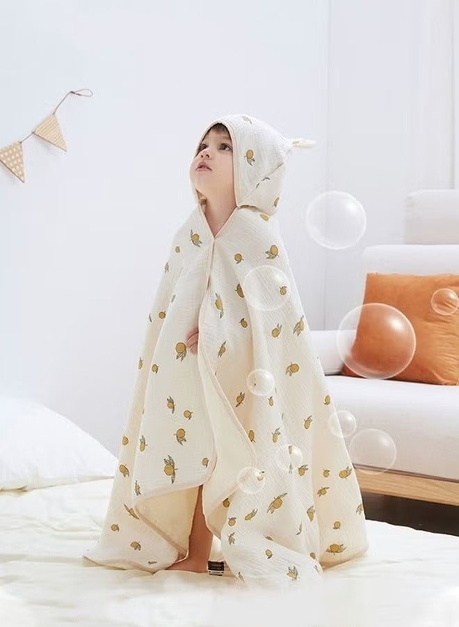 Baby Kids Hooded Bath Towel Fast Water Absorption Soft and Skin-friendly Baby Quilt 70*130cm±2cm