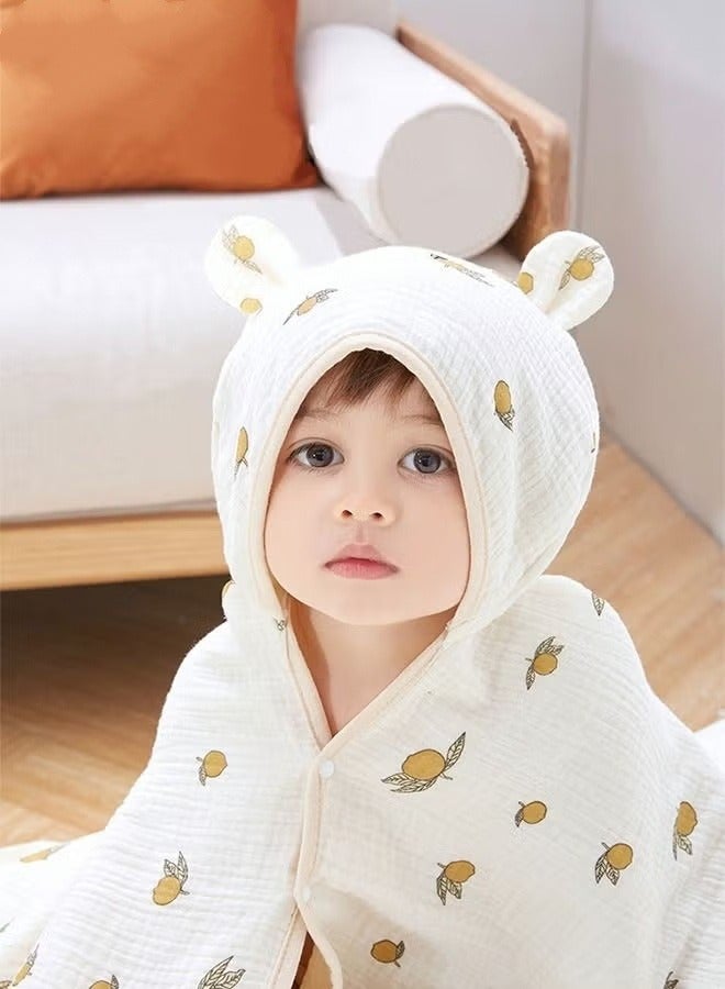 Baby Kids Hooded Bath Towel Fast Water Absorption Soft and Skin-friendly Baby Quilt 70*130cm±2cm