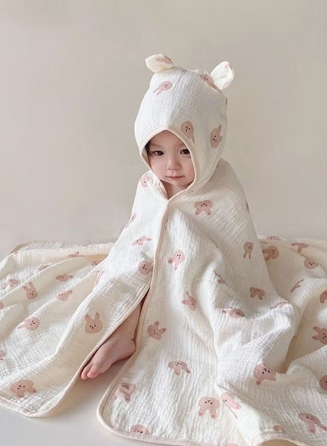 Baby Kids Hooded Bath Towel Fast Water Absorption Soft and Skin-friendly Baby Quilt 70*130cm±2cm