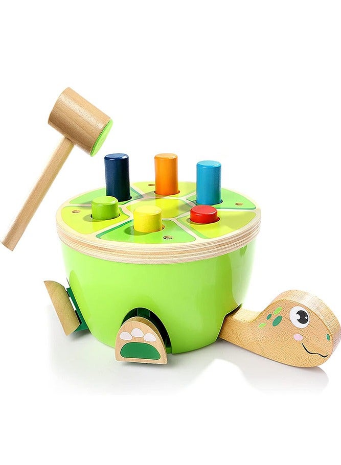 Interactive Turtle Beating Table Educational Toy for Infant Motor Skills and Color Exploration