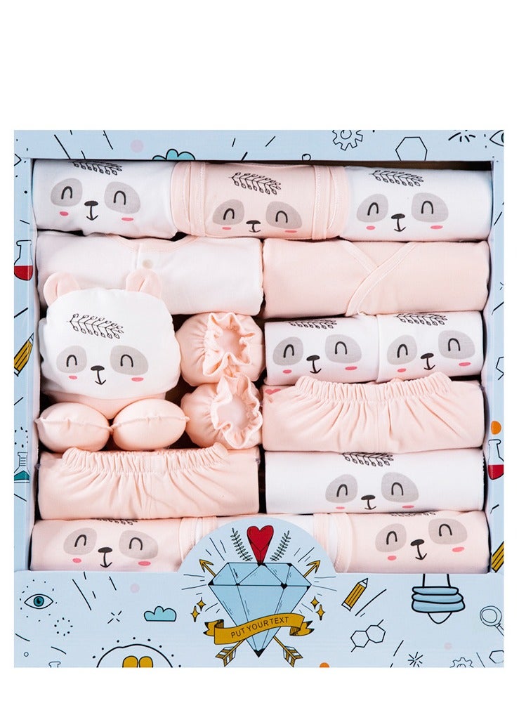 18 PCS Newborn Baby Gift Box Babies Clothes Set Infant Clothing Rompers Coat Socks Hat 100% Cotton for Boys & Girls