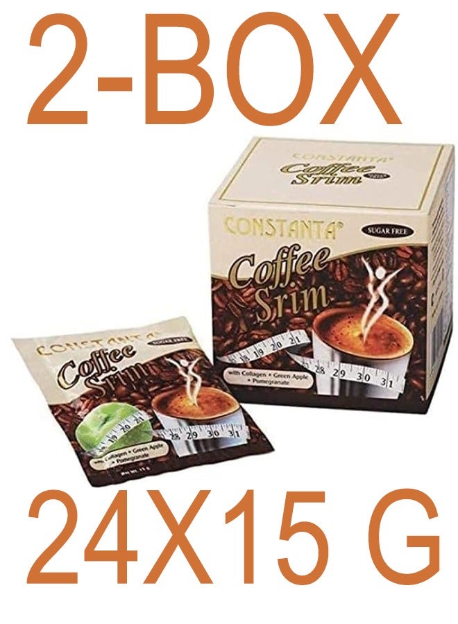 Constanta Coffee Body Srim Sugar Free, 2 box 24 sachets of 15 gm