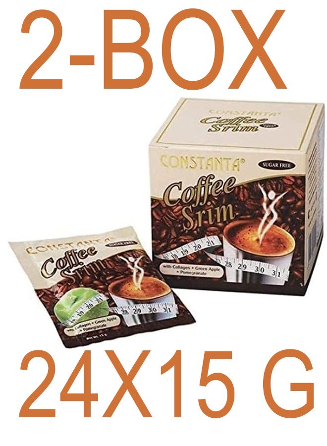 Coffee Body Srim Sugar Free, 2 box 24 sachets of 15 gm