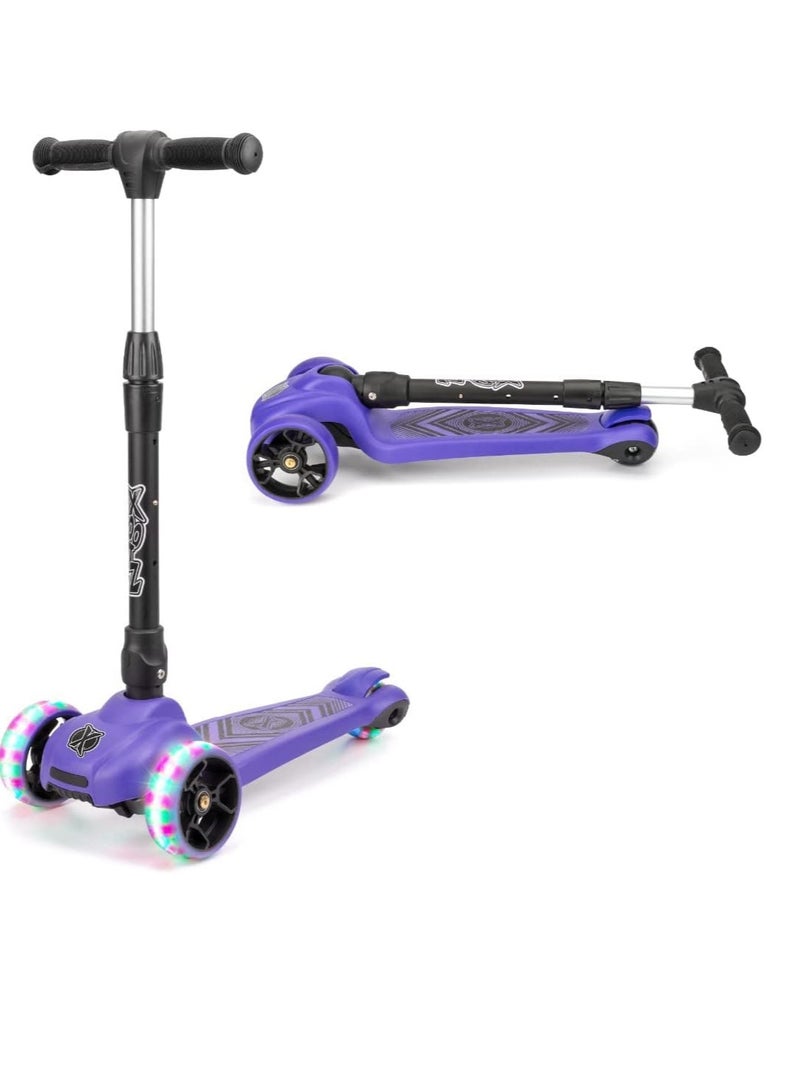 Scout Tri-Scooter, LED 3-Wheeled Light Up Scooter for Toddlers, Adjustable Height and Foldable Scooter, for Kids, Girls and Boys, ages 3+