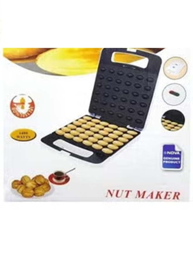 Electric Nut Cake Maker High Capacity 24 Nut Baked Bread Waffle Sandwich Baking Machine Frying Pan for Toaster Breakfast Kitchen Oven Gift