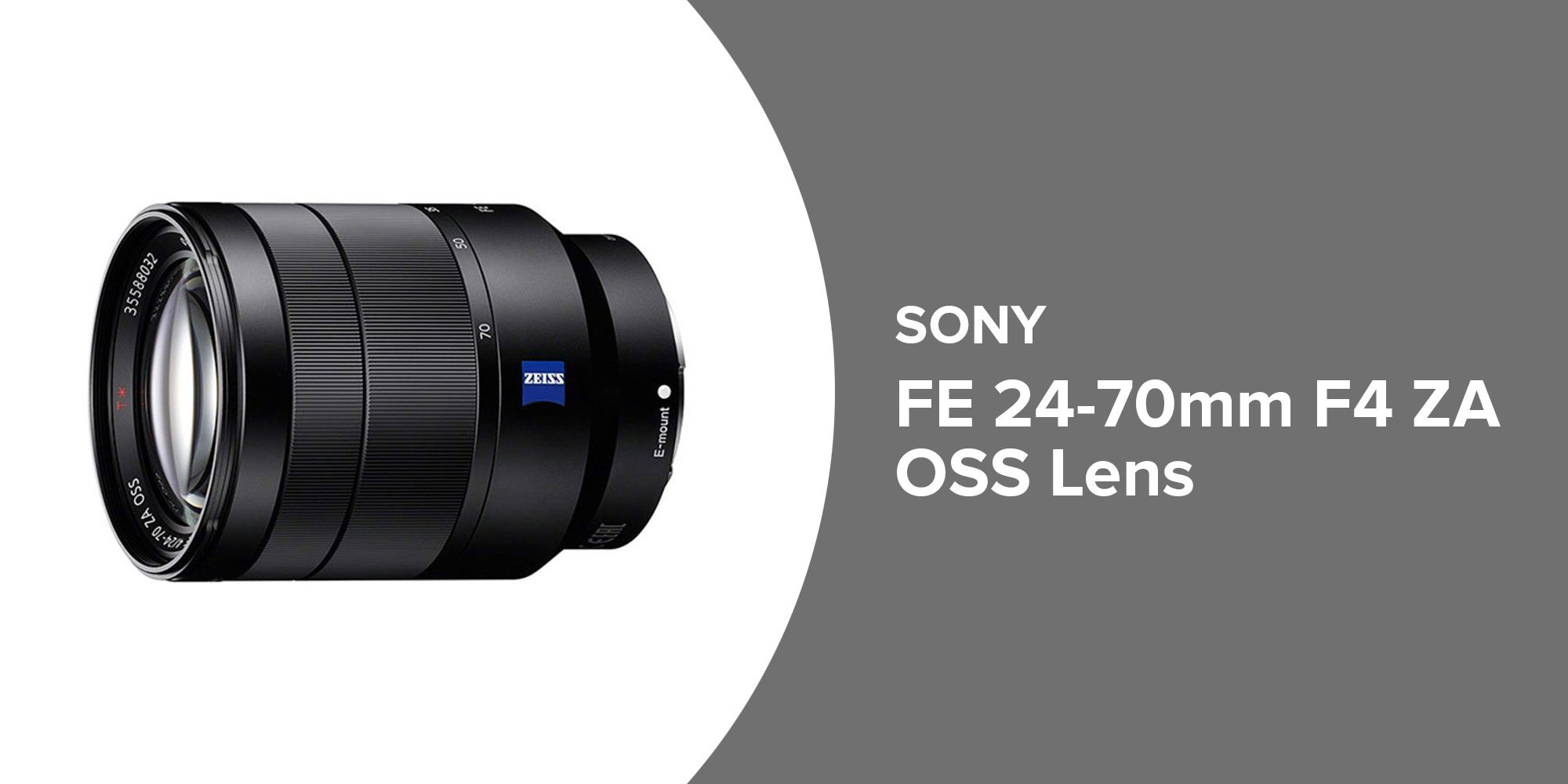 Fe 24 70 Mm F/4 Za Oss Vario Tessar T Lens, Black, Sel2470Z Black
