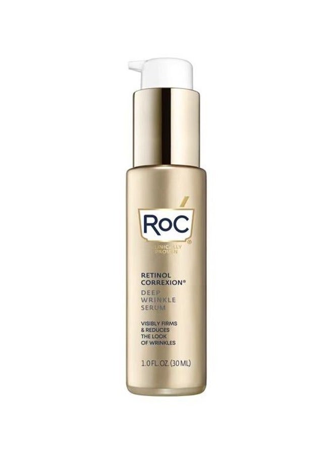 Retinol Correxion Deep Wrinkle Serum - Daily Anti-Wrinkle and Ageing Treatment - Firming Moisturiser - Pure RoC Retinol - with Ascorbic Acid - 30 ml