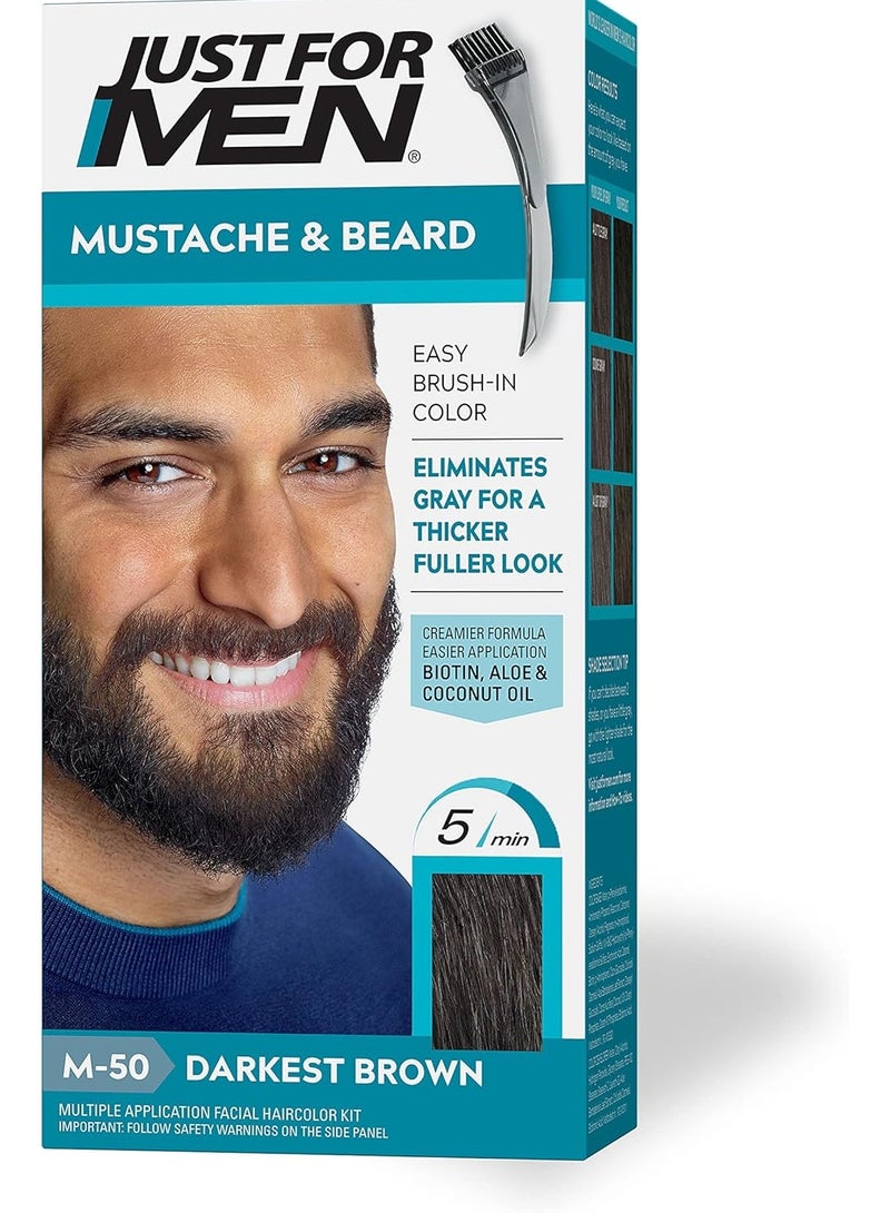 Just for Men Just for Men, Moustache and Beard Color M-50, Darkest Brown, 14 grams