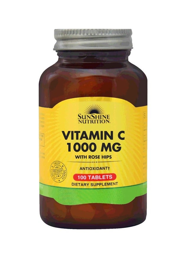 Vitamin C 1000 mg with Rose Hips Antioxidant: Immune Support and Cellular Protection
