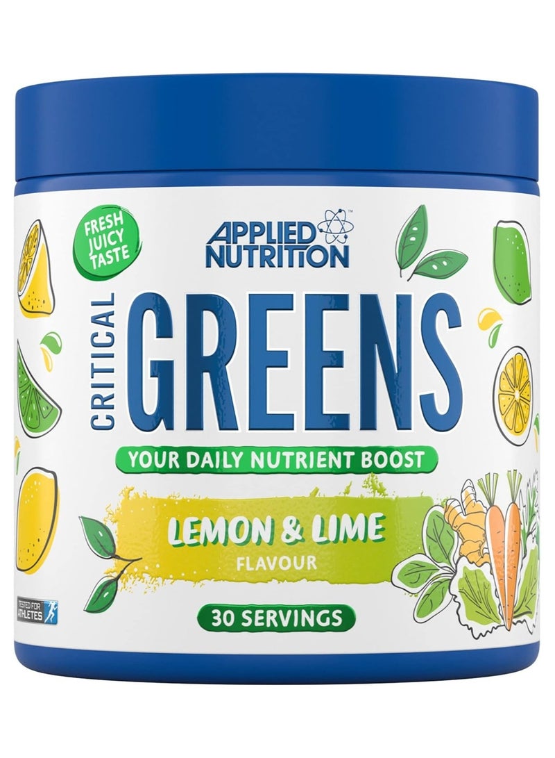 Critical Greens Vegan Lemon & Lime Flavor 150g, 30 Serving