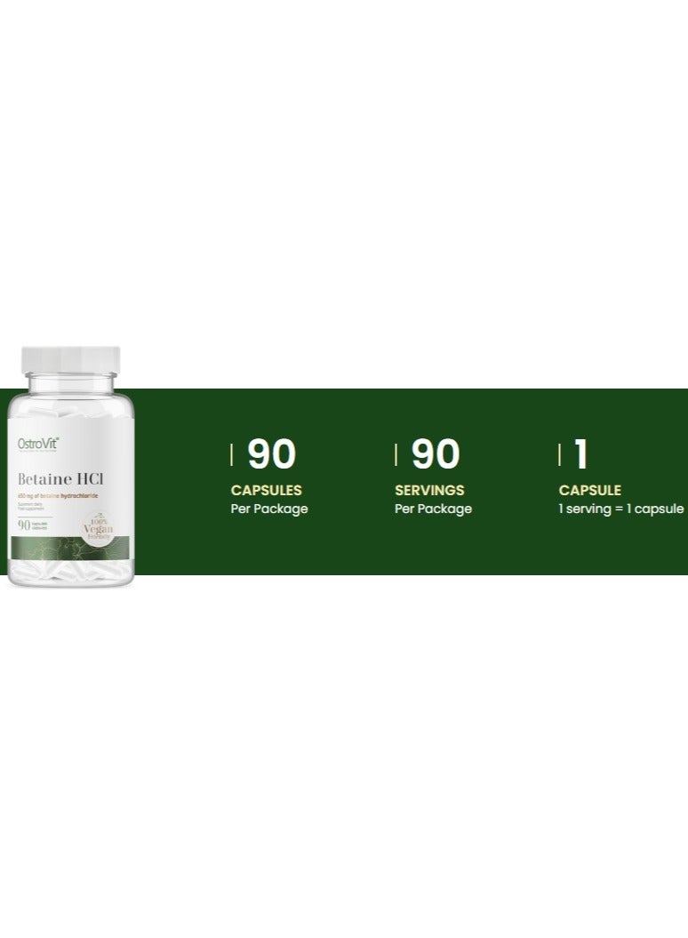 OstroVit Betaine HCL Vege 90 Capsules 90 Serving